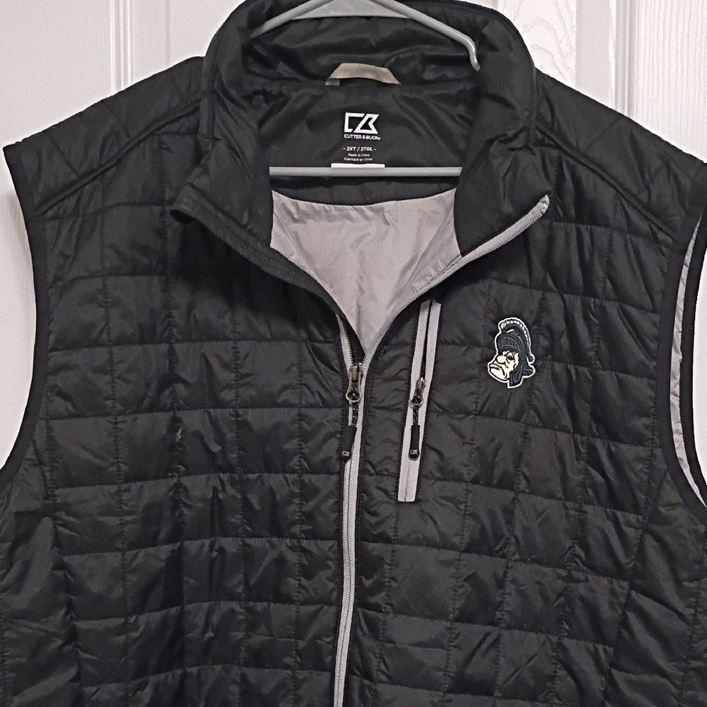 Cutter & Buck Black Quilted Vest with Logo